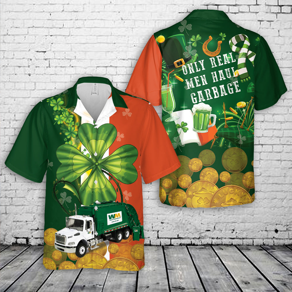 Green Trucks Patrick's Day Only Real Men Hawaiian Shirt