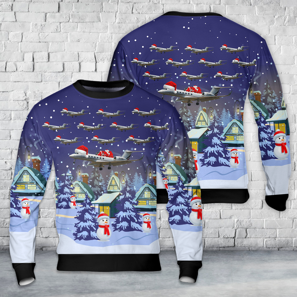 Gulfstream G550 Christmas AOP Sweater