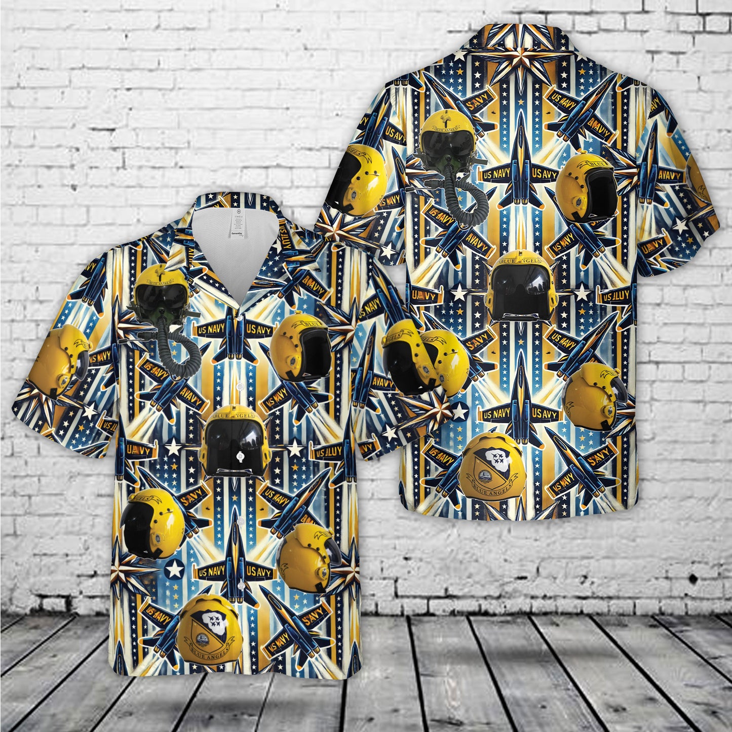 HGU-33 Blue Angels Helmet Hawaiian Shirt
