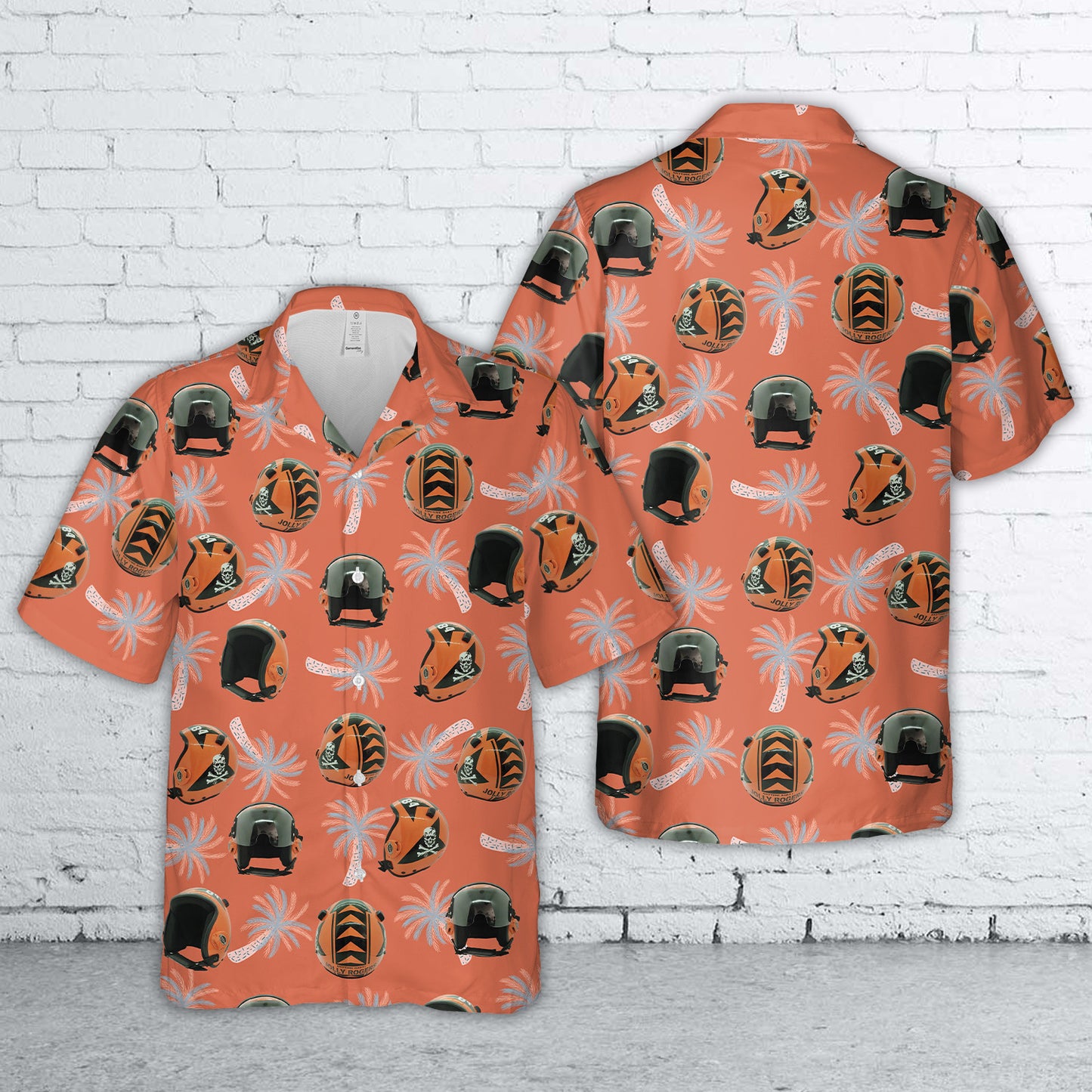 HGU-55 Top Gun Jolly Rogers VF-84 Helmet Hawaiian Shirt