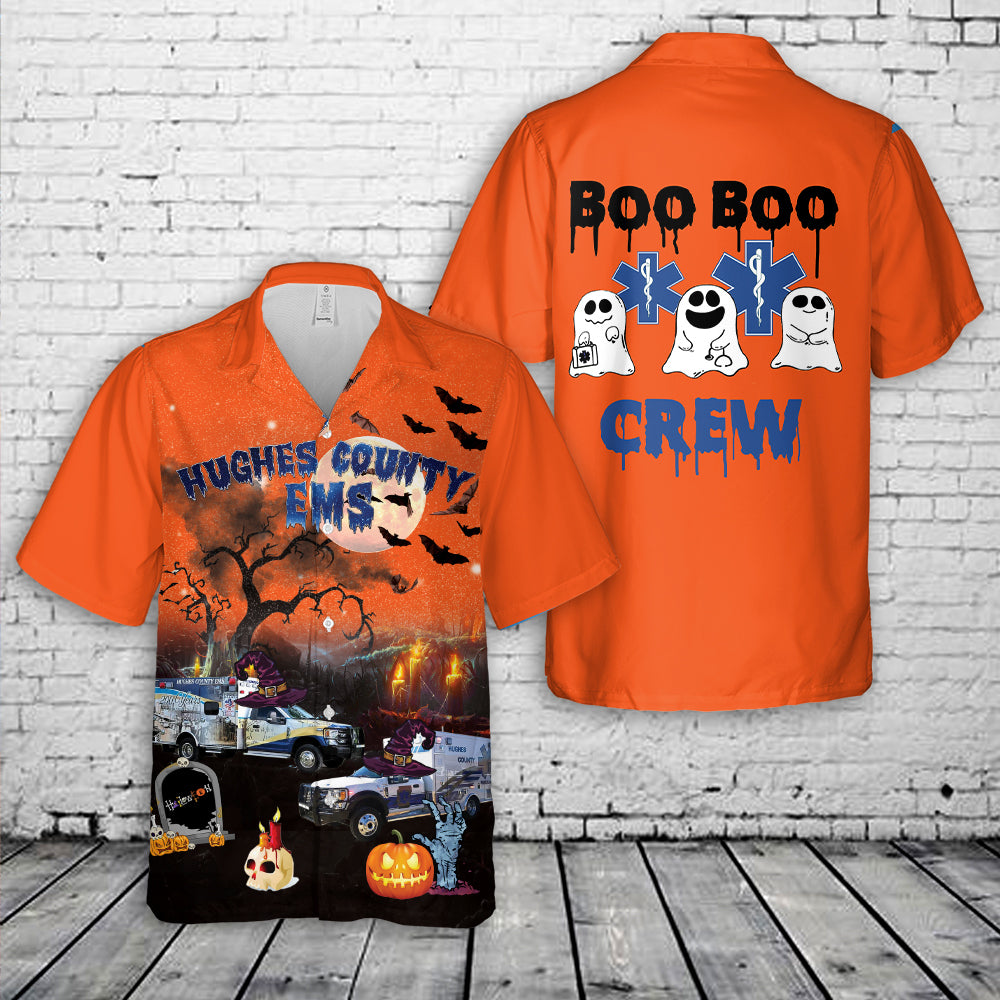 HUGHES COUNTY EMS HALLOWEEN Hawaiian Shirt