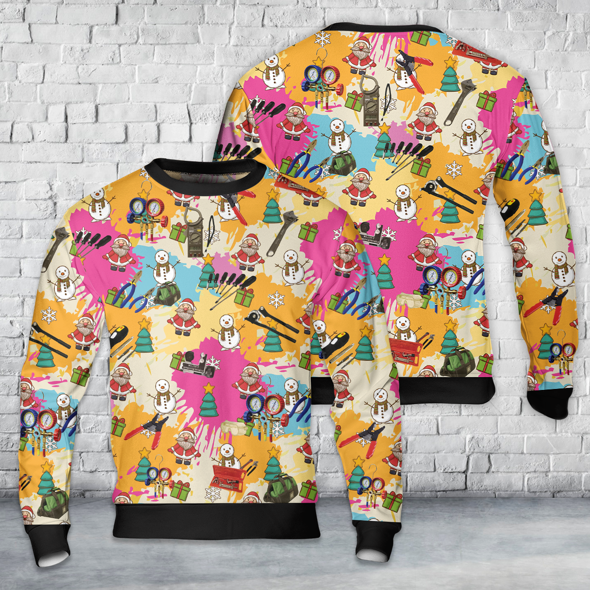 HVAC Technician Christmas AOP Sweater