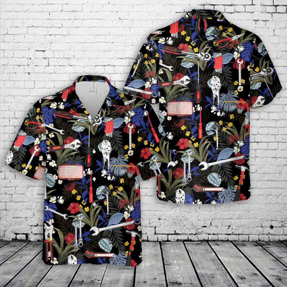 HVAC Technician tools Hawaiian Shirt