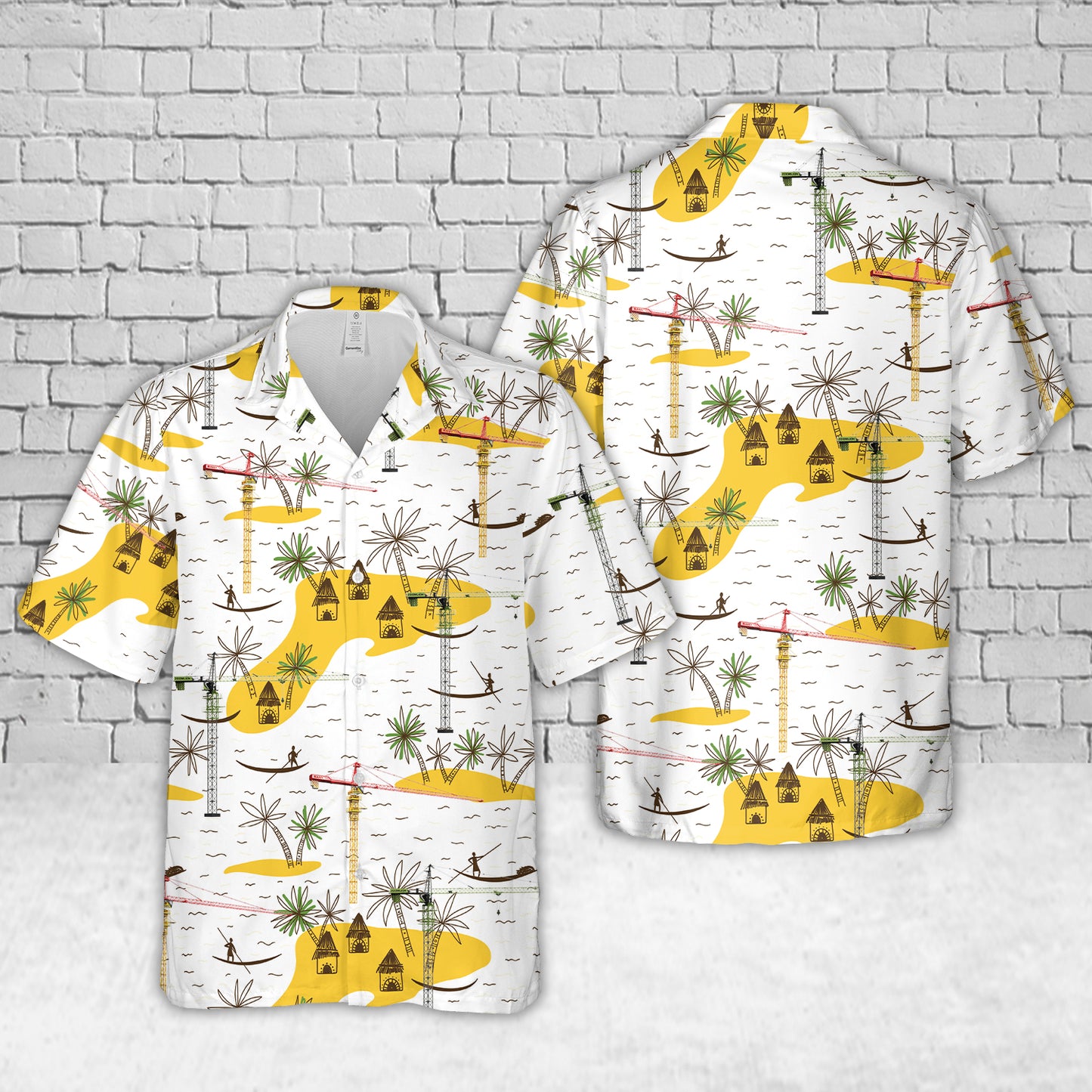 Hammerhead Tower Crane Hawaiian Shirt