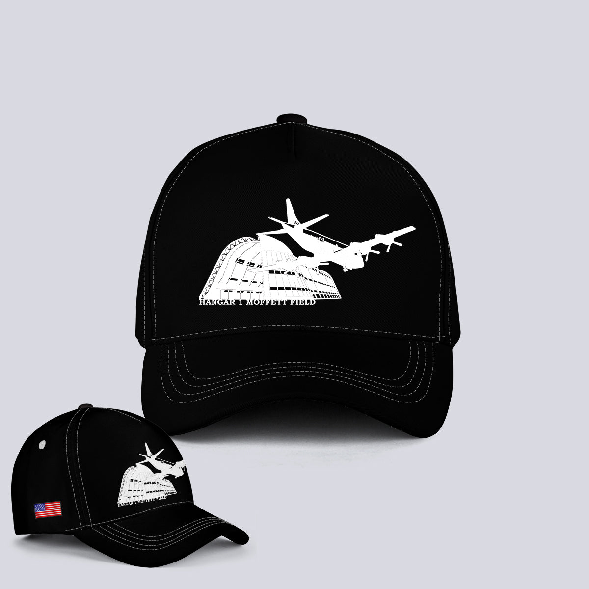 Hangar 1 Moffett Field - P-3C Orion Baseball Cap