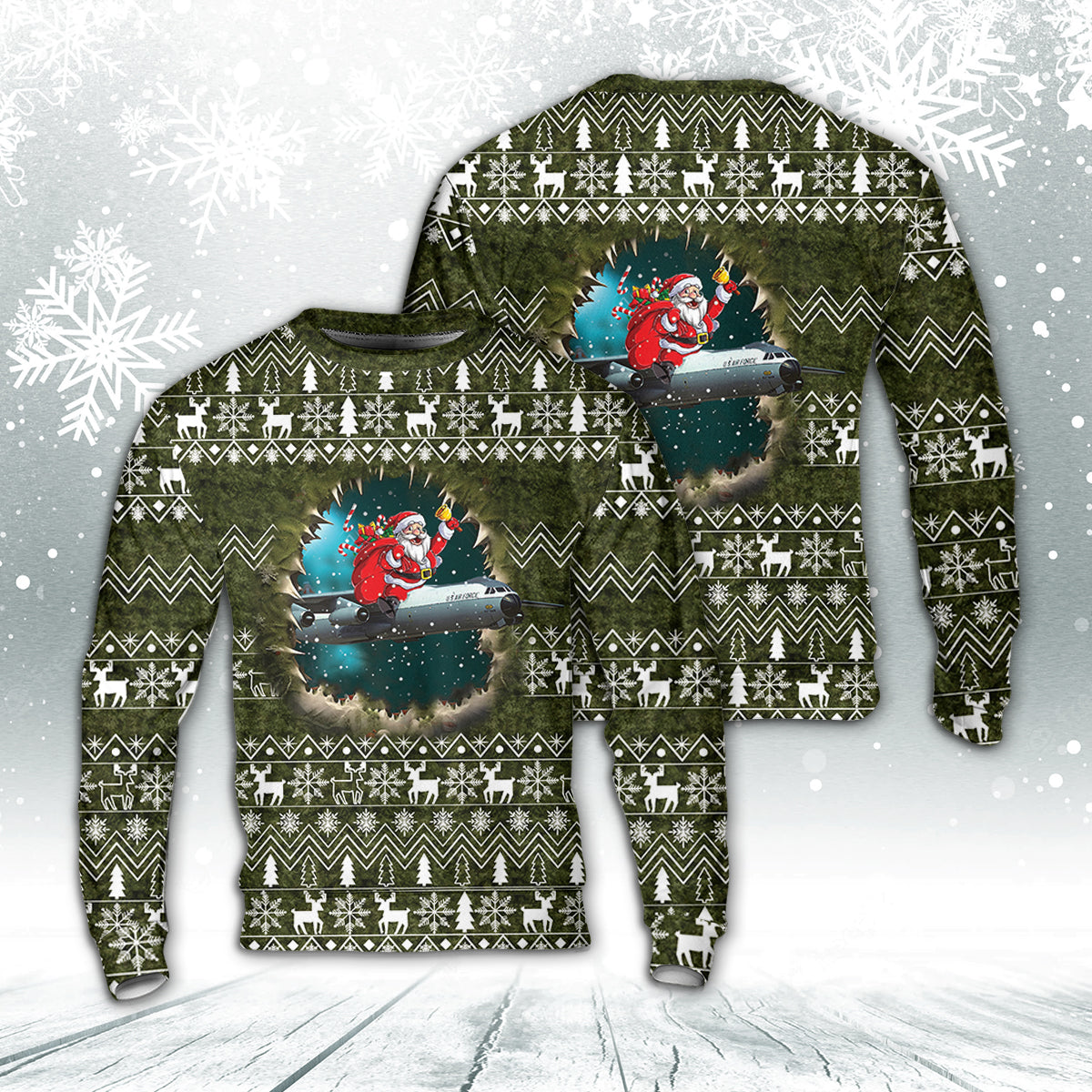 Hanoi Taxi is a Lockheed C-141 Starlifter Christmas Sweater