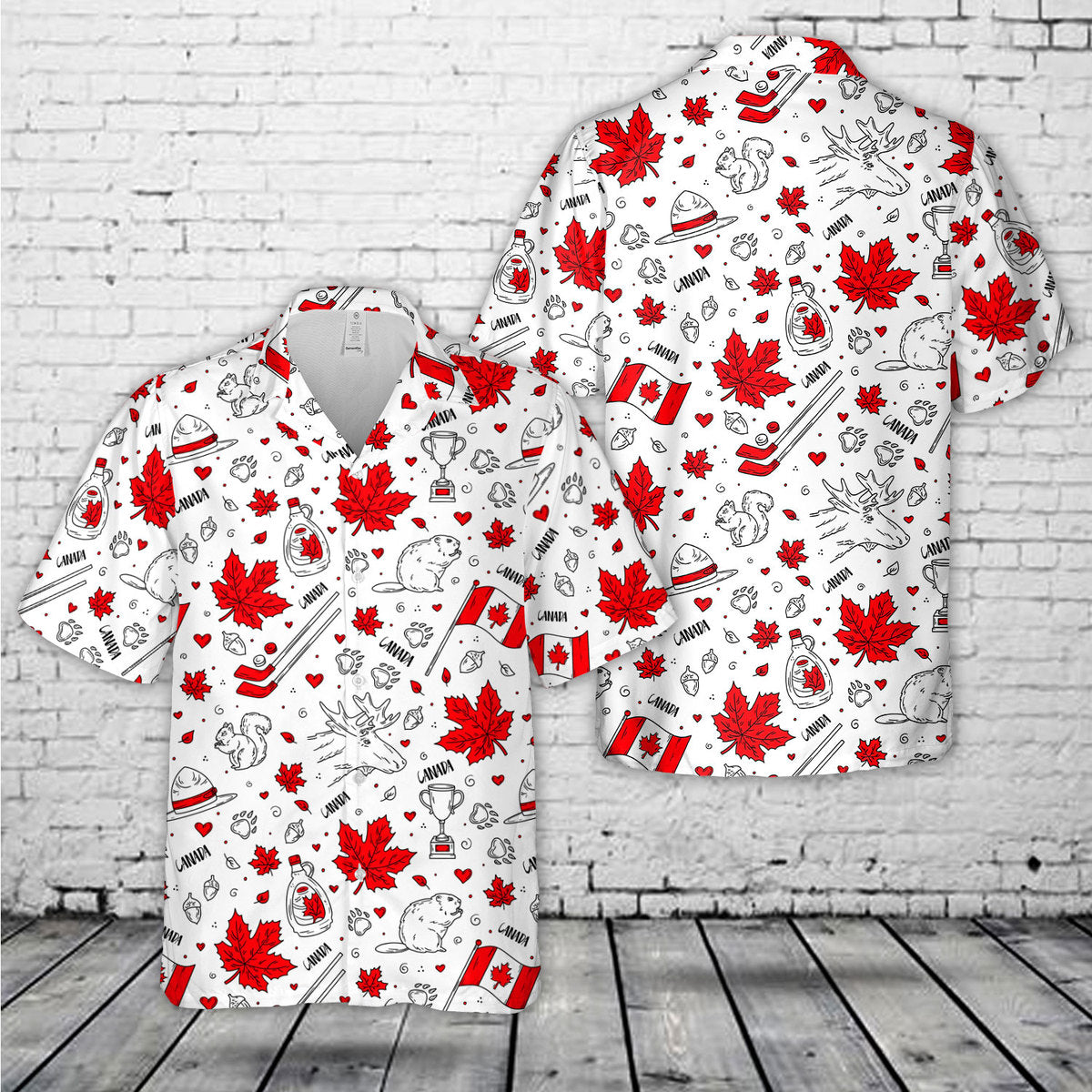 Happy Day of Canada Hawaiian Shirt