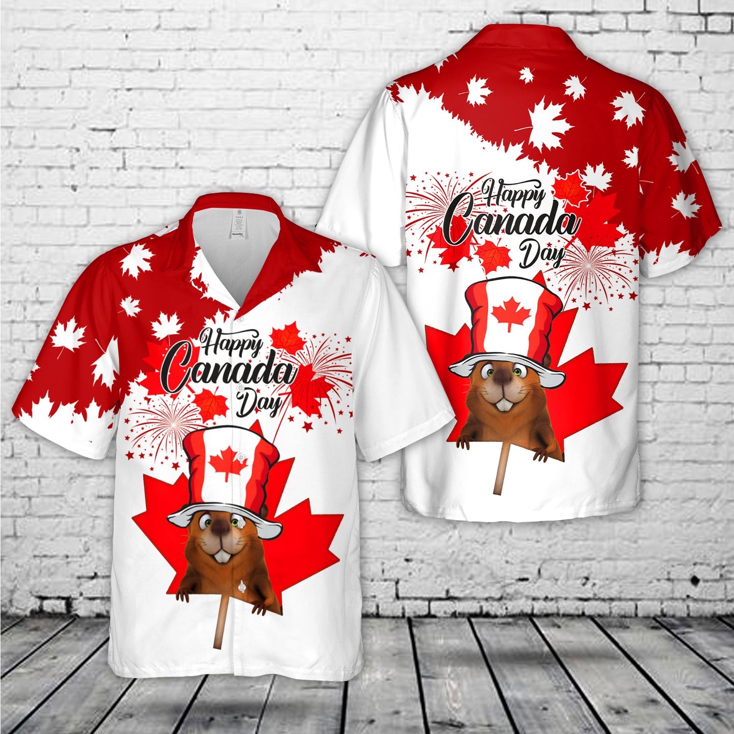 Happy Canada Day Beaver Hawaiian Shirt