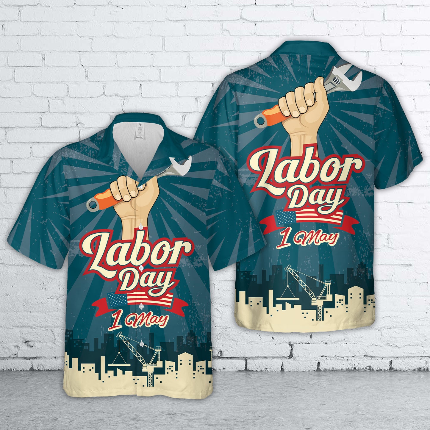 Happy Labor Day American Hawaiian Shirt