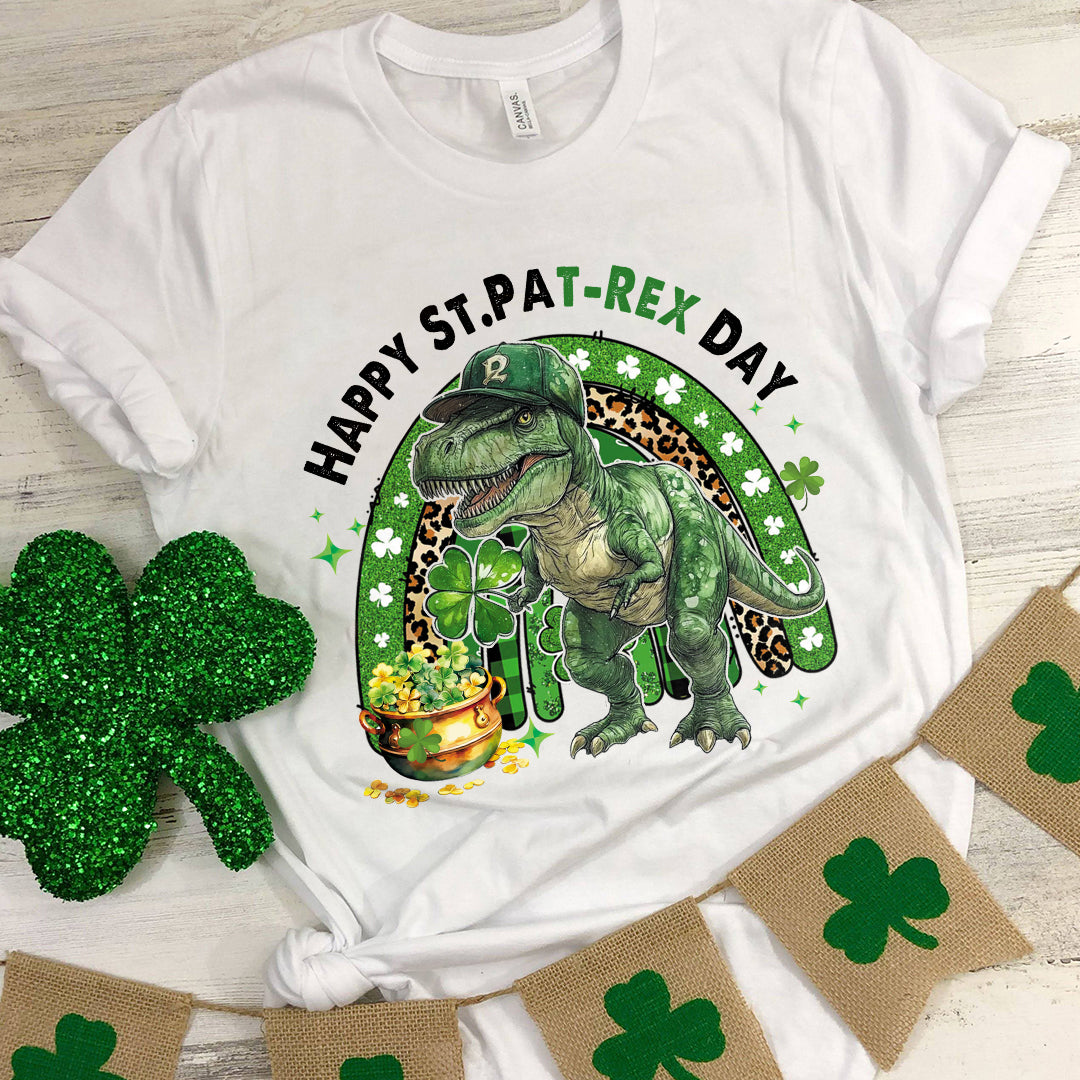 Happy St.Pat-Rex Day Patrick's Day Classic Unisex T-Shirt Gildan 5000 (Made In US)