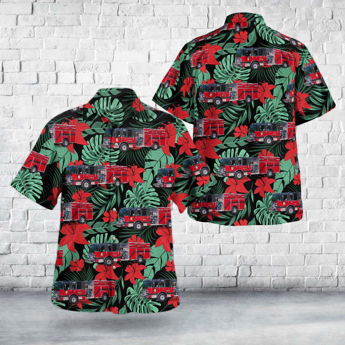 Harrisonburg, Virginia, Rockingham County Fire-Rescue Hawaiian Shirt