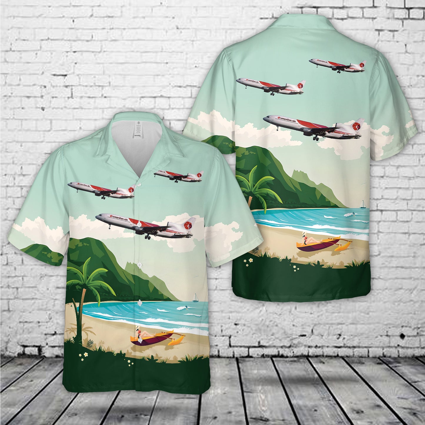 Hawaiian Airlines Lockheed L-1011 Tristar Hawaiian Shirt