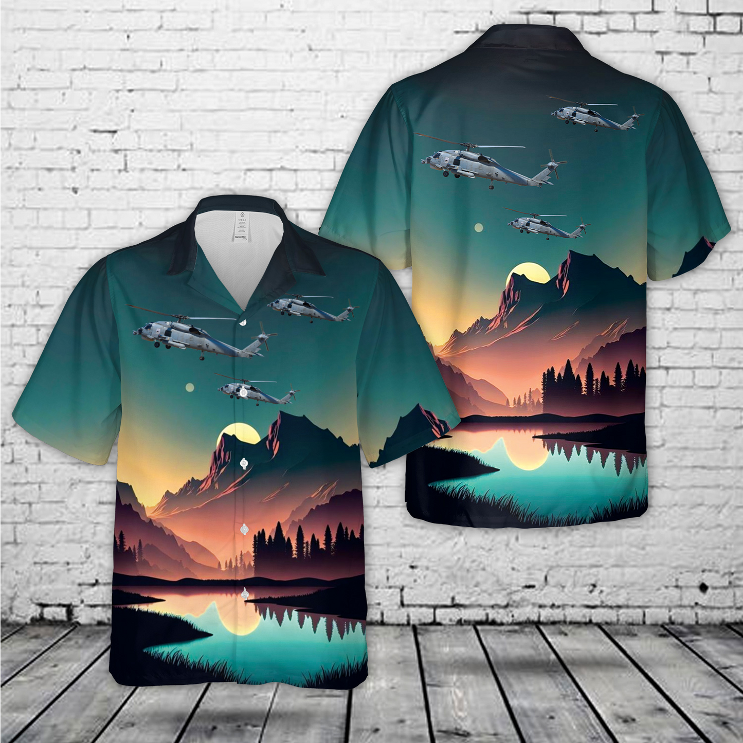 Hellenic Navy Sikorsky S-70B-6 Aegean Hawk Hawaiian Shirt