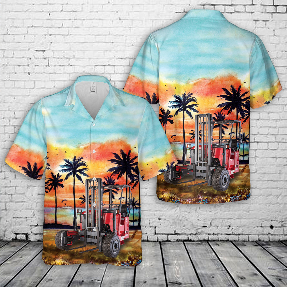 Hiab USA Moffett M8NX forklift Hawaiian Shirt