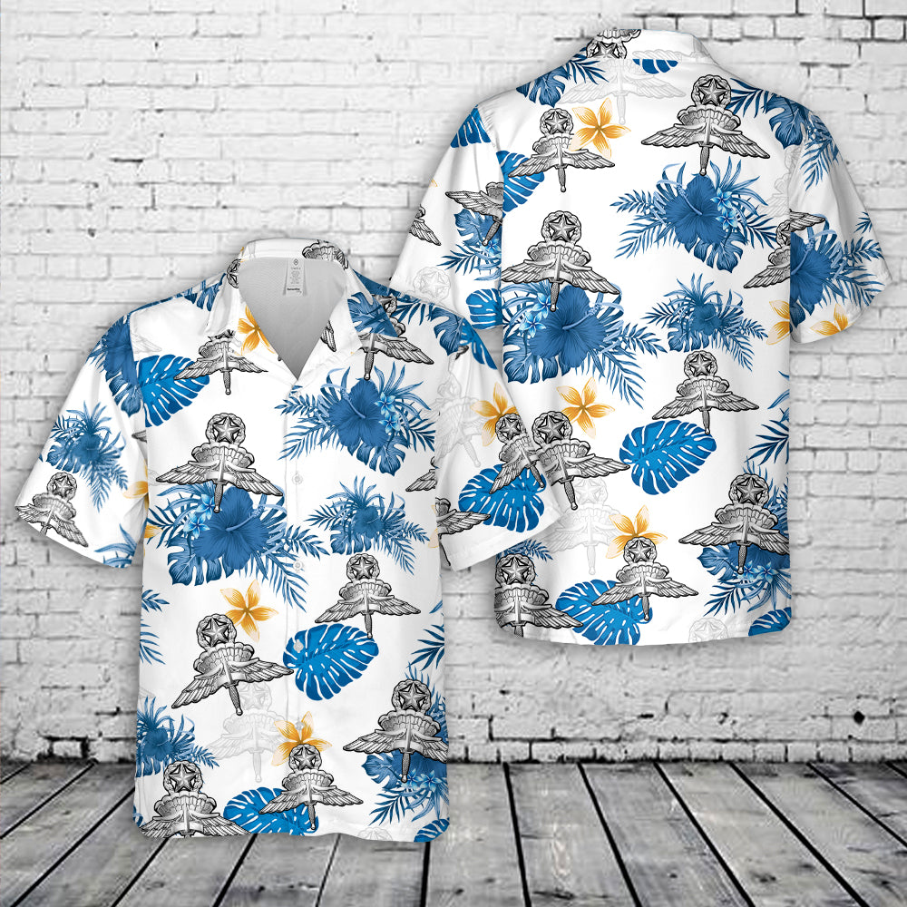 High Altitude Low Opening (HALO) Master Parachutist Wings Badge Hawaiian Shirt
