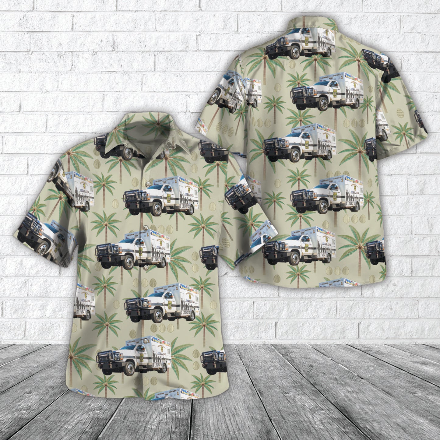 Holdenville, Oklahoma, Hughes County EMS Hawaiian Shirt
