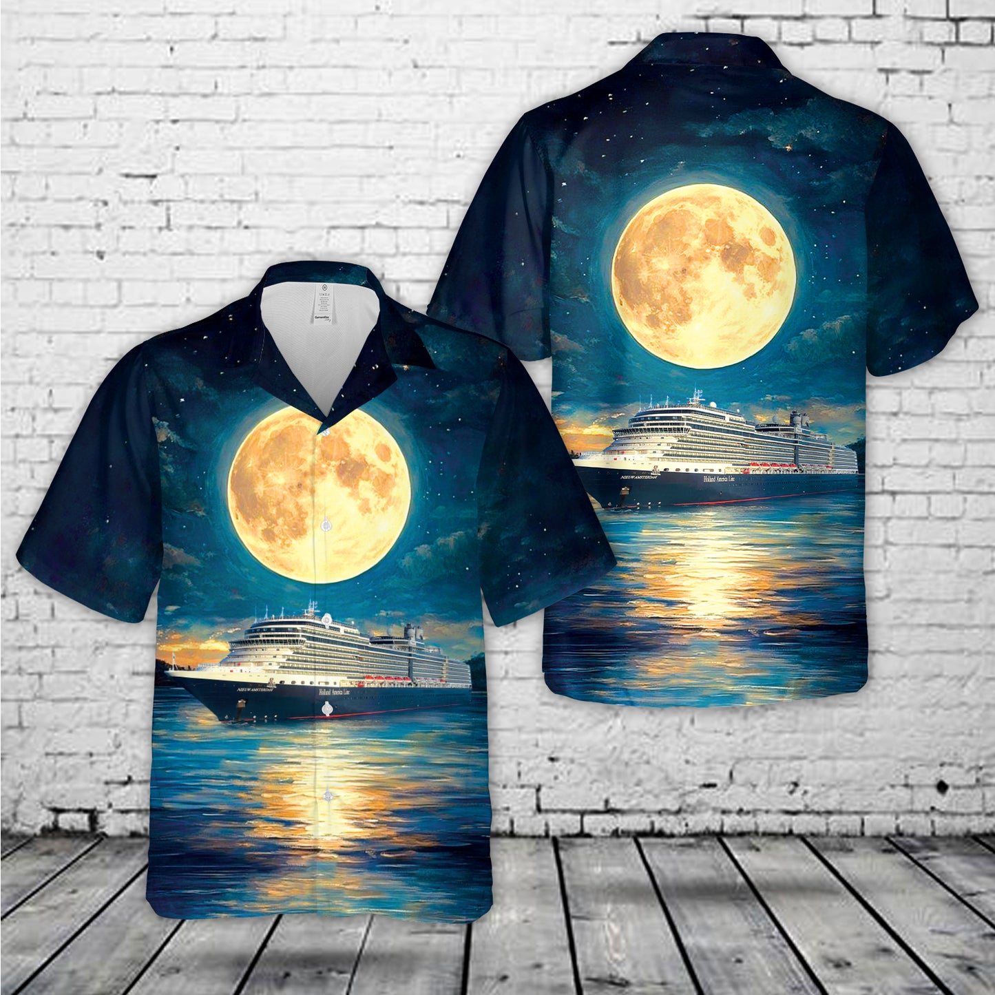 Holland America Line MS Nieuw Amsterdam Hawaiian Shirt