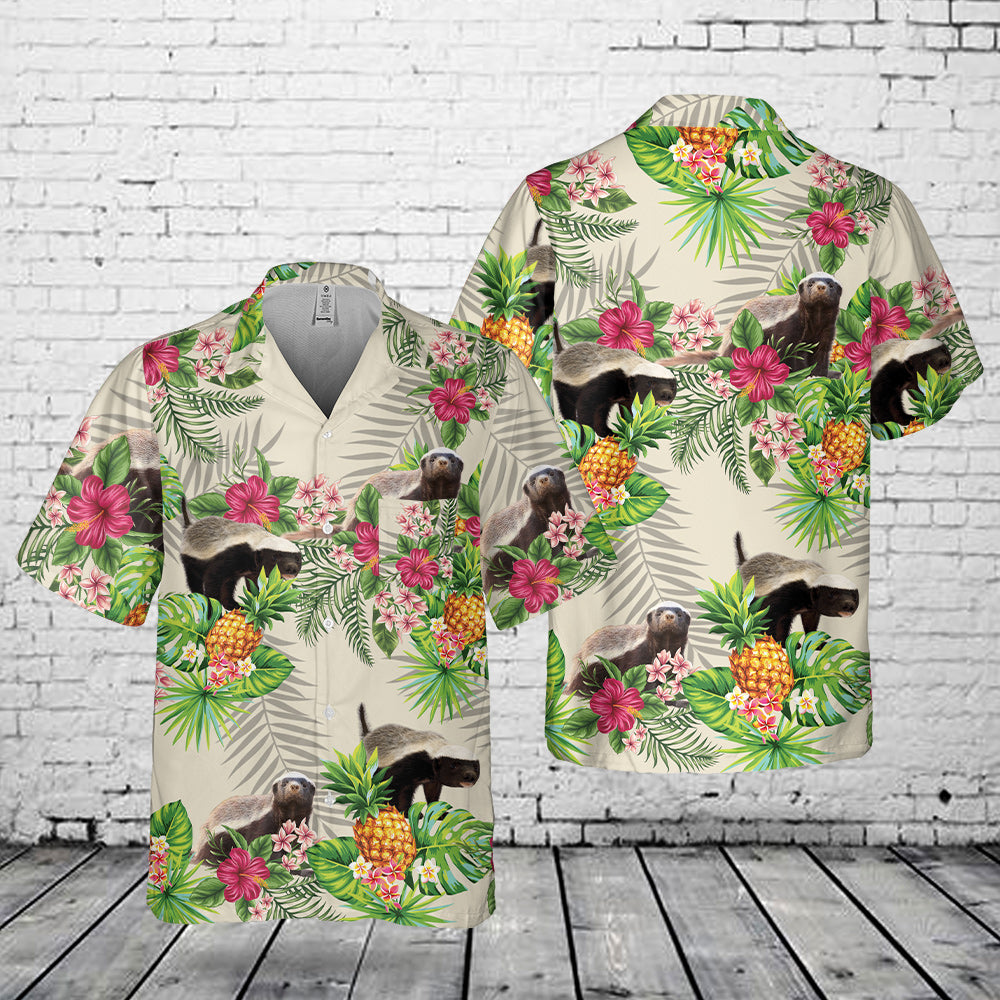Honey Badger Pocket Hawaiian Shirt