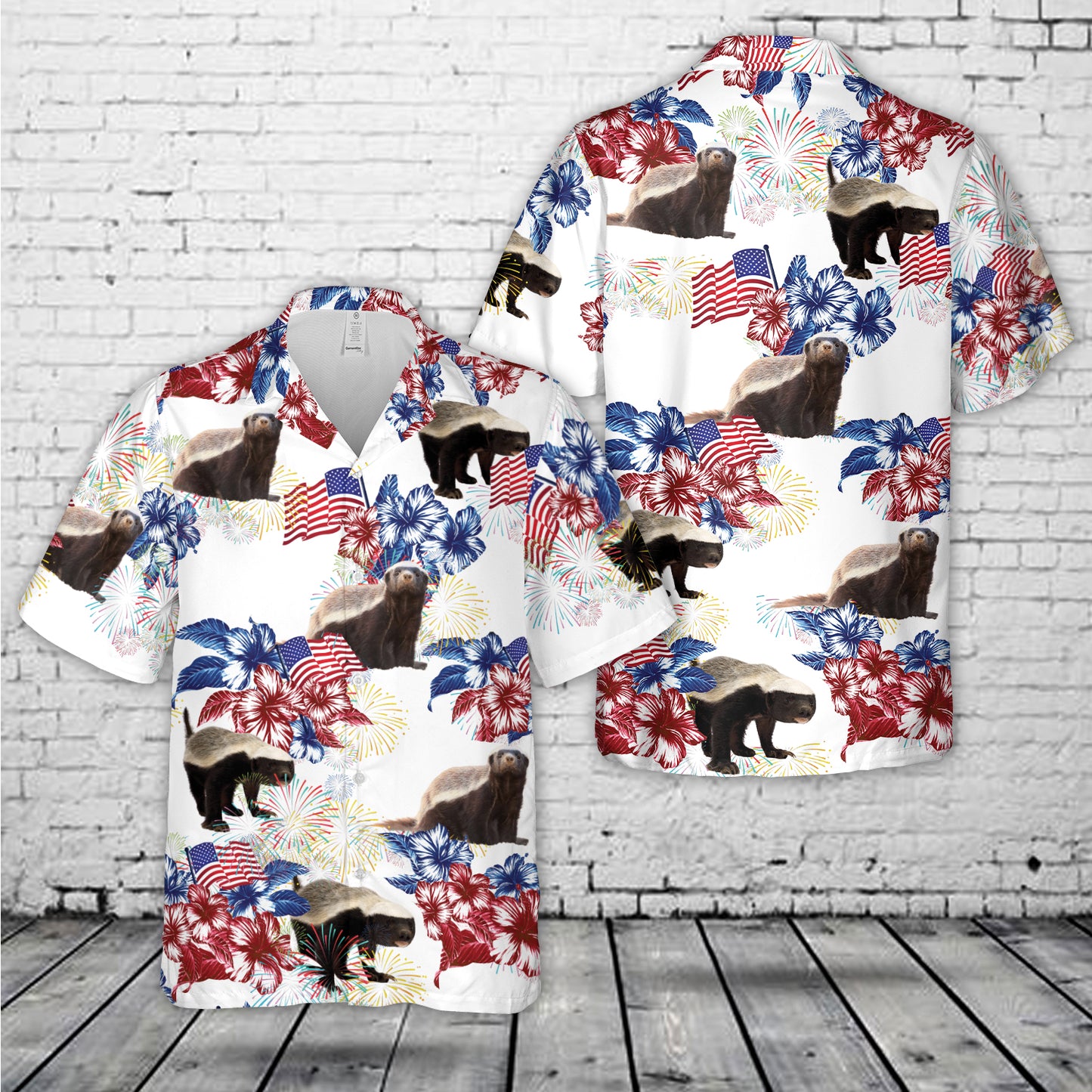 Honey Badger, 4th Of July Hawaiian Shirt