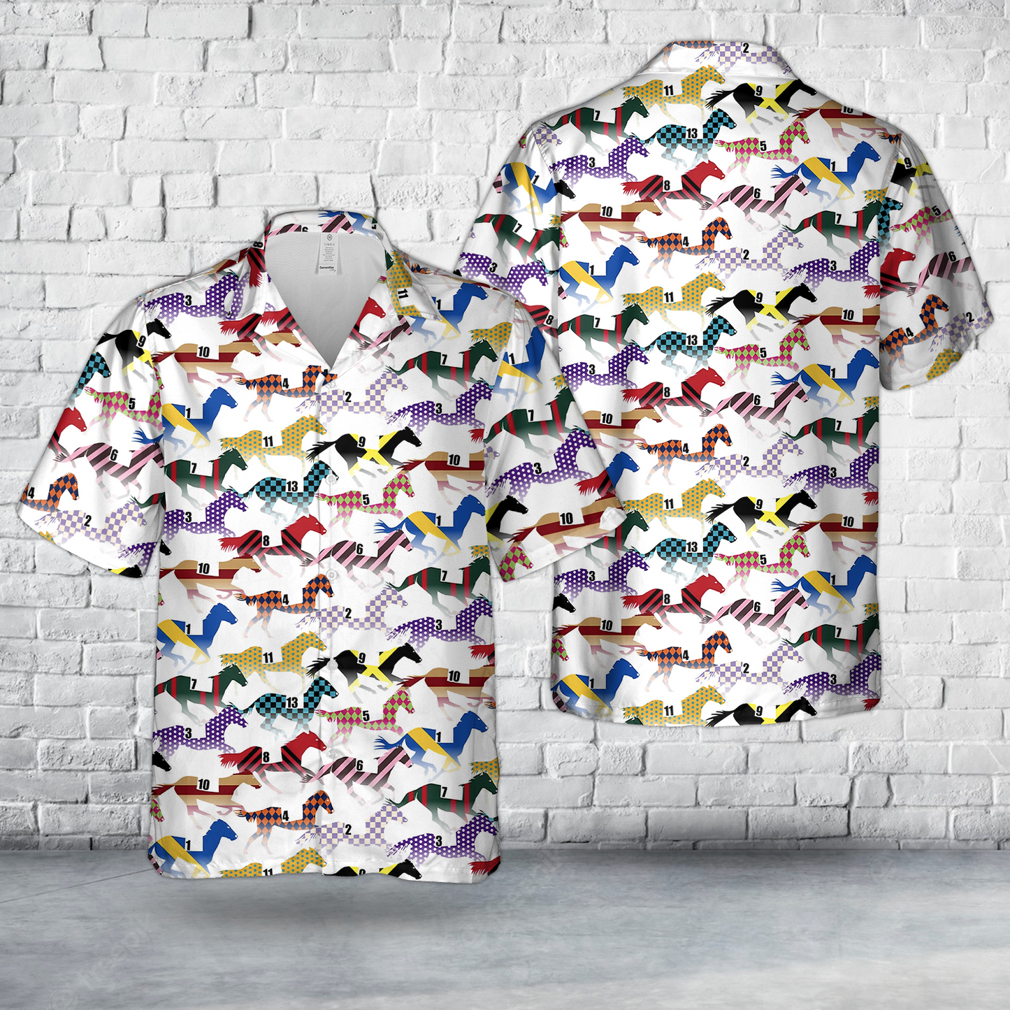 Horse Races Jockey Silks Pattern Hawaiian Shirt