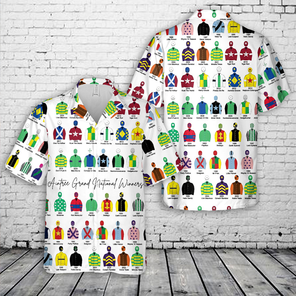 Horse Racing Aintree Grand National Winners 1984-2024 Hawaiian Shirt