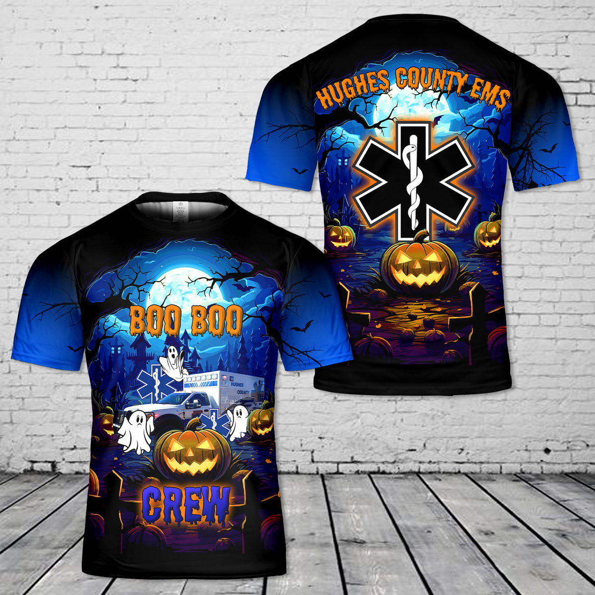 Hughes County Emergency Medical Service Halloween 3D T-Shirt