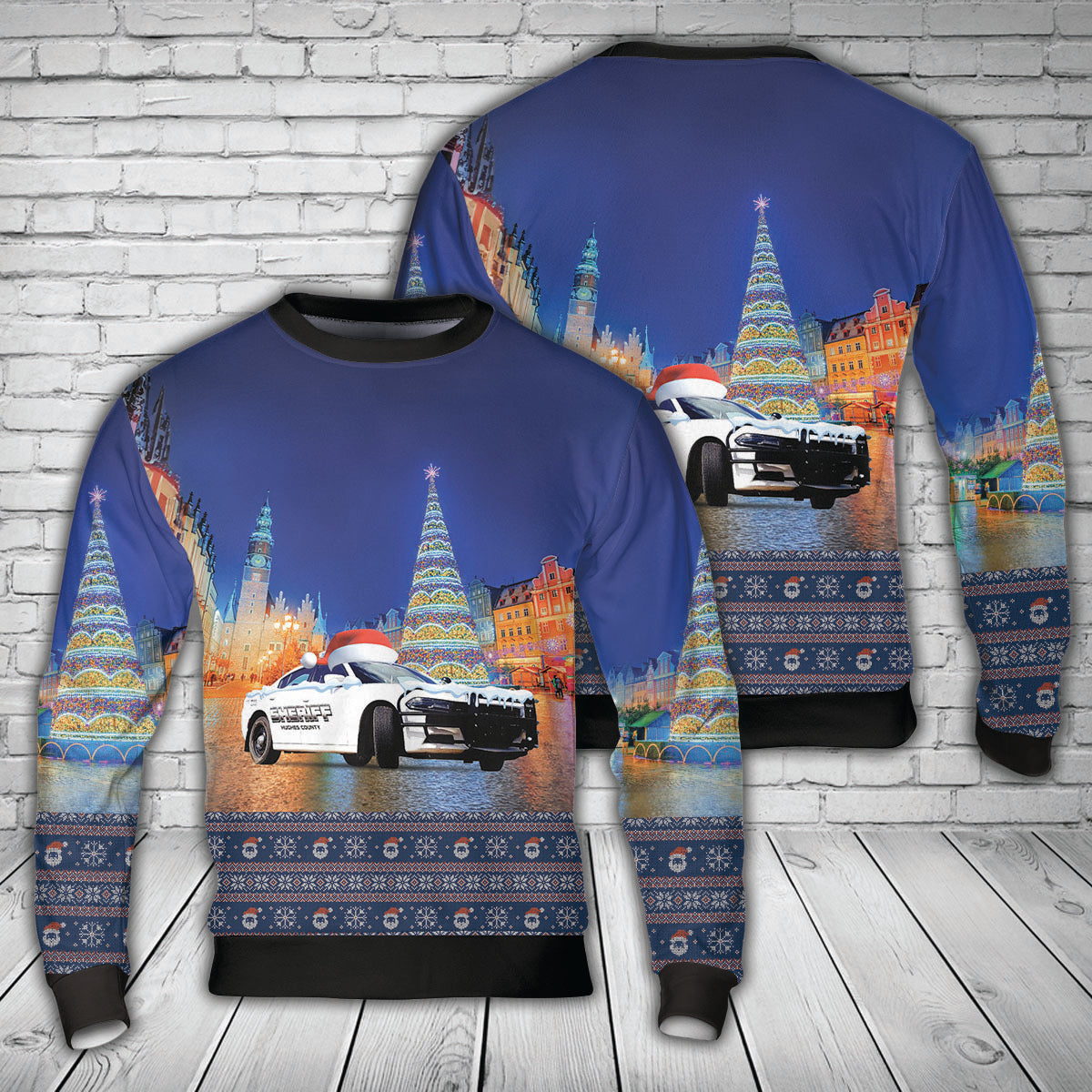 Hughes County Sheriff, Oklahoma Christmas AOP Sweater