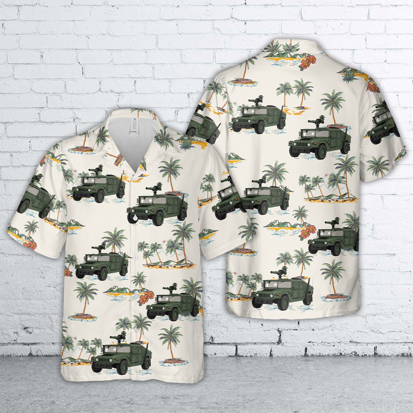 Humvee Military M1046 TOW Missile Hawaiian Shirt