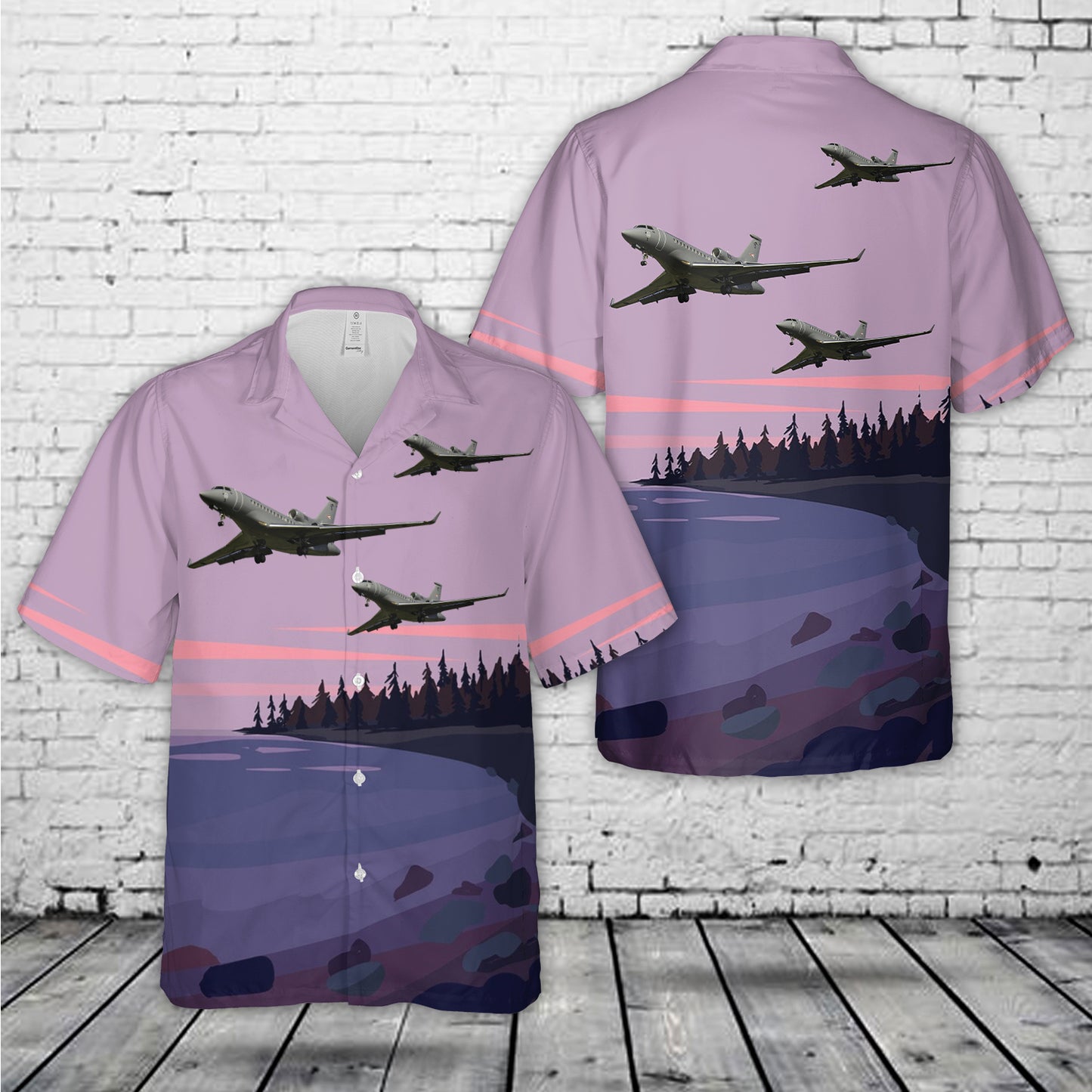 Hungarian Air Force Dassault Falcon 7X Hawaiian Shirt