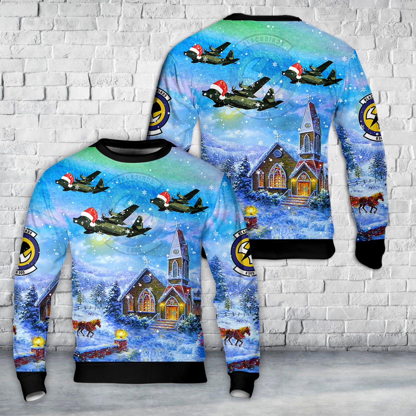 Hurlburt Field, Florida, US Air Force 8th Special Operations Squadron Lockheed MC-130E Combat Talon II Christmas Sweater