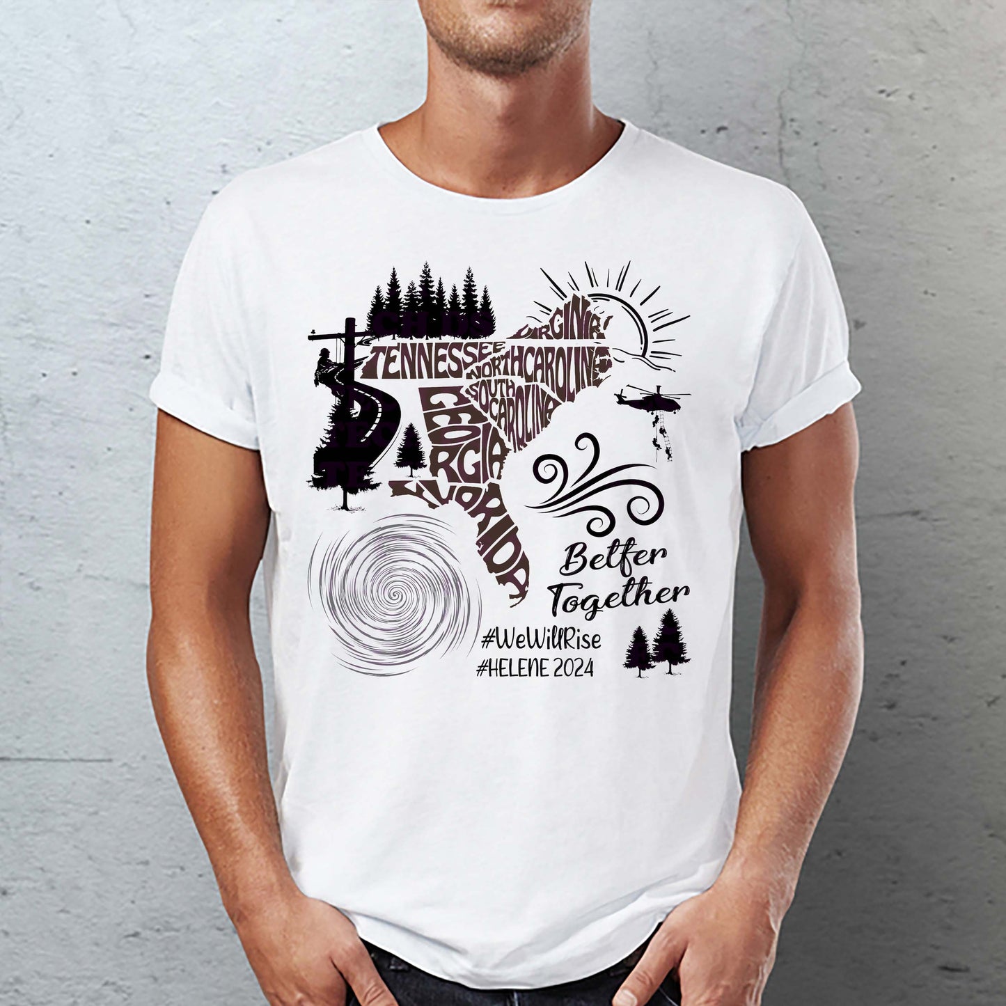 Hurricane Helene Appalachia Strong Classic Unisex T-Shirt Gildan 5000 (Made In US)