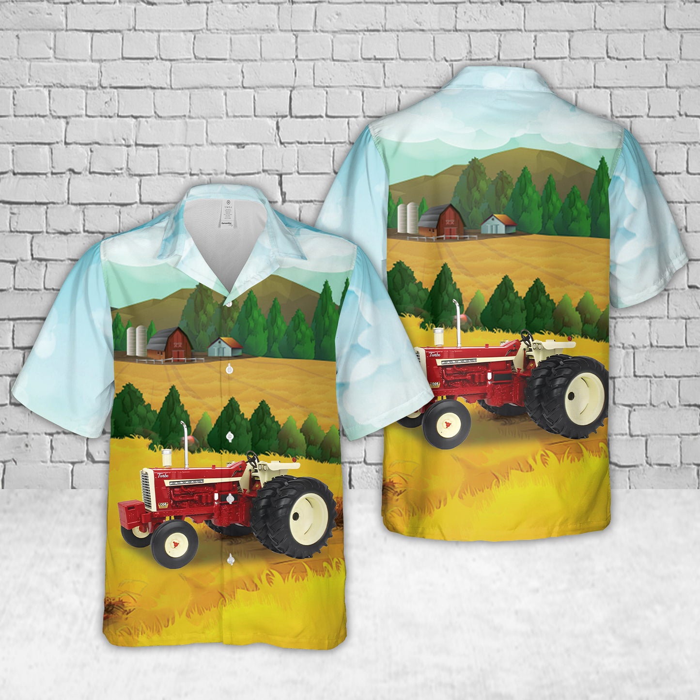 IH Farmall 1206 Tractor Hawaiian Shirt