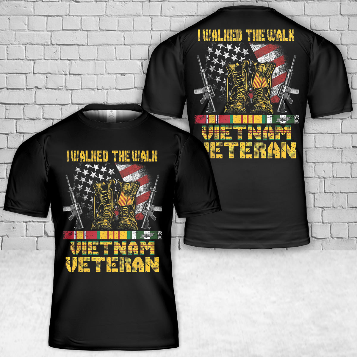 I Walked The Walk Vietnam Veteran T-Shirt 3D