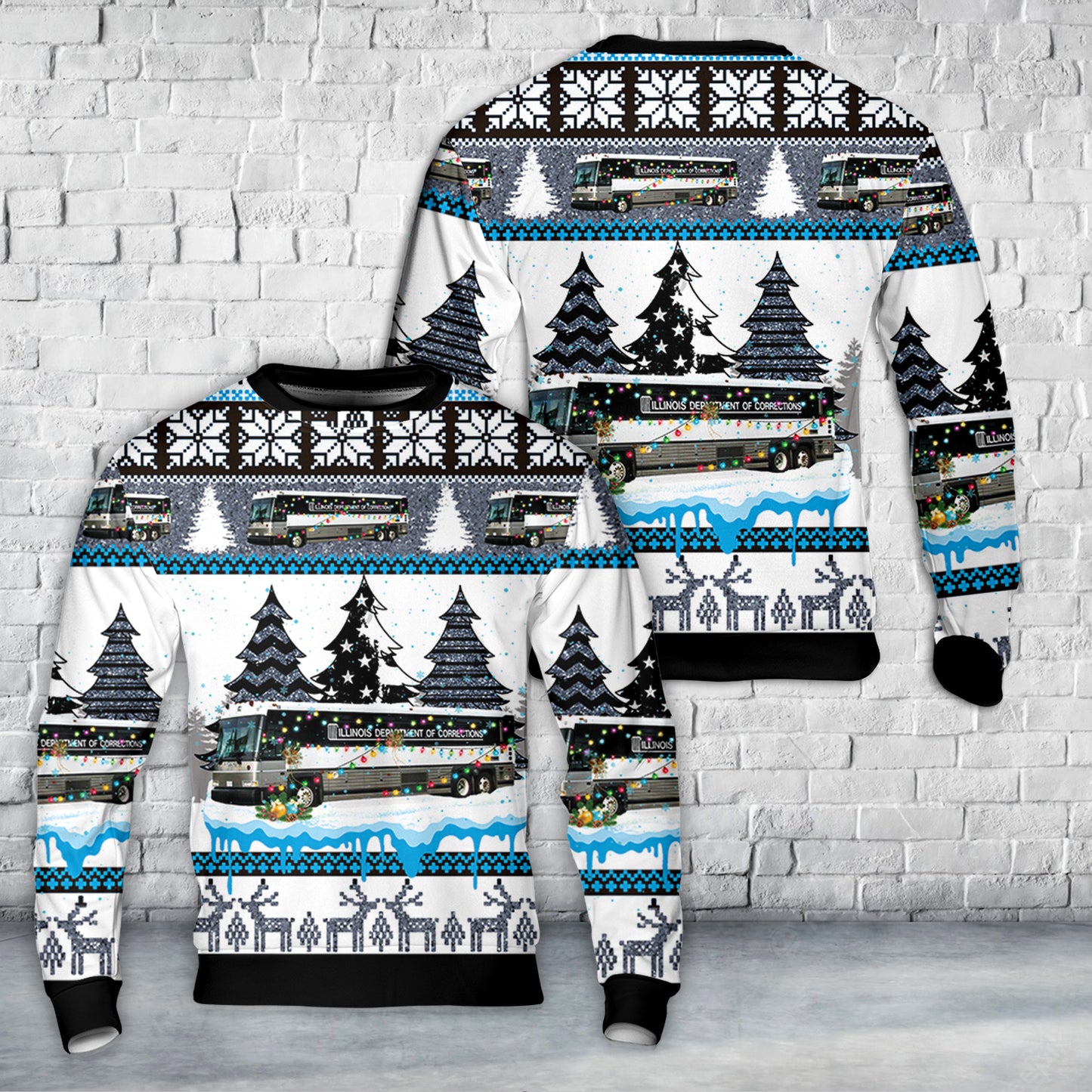 Illinois Department Of Corrections Christmas AOP Sweater
