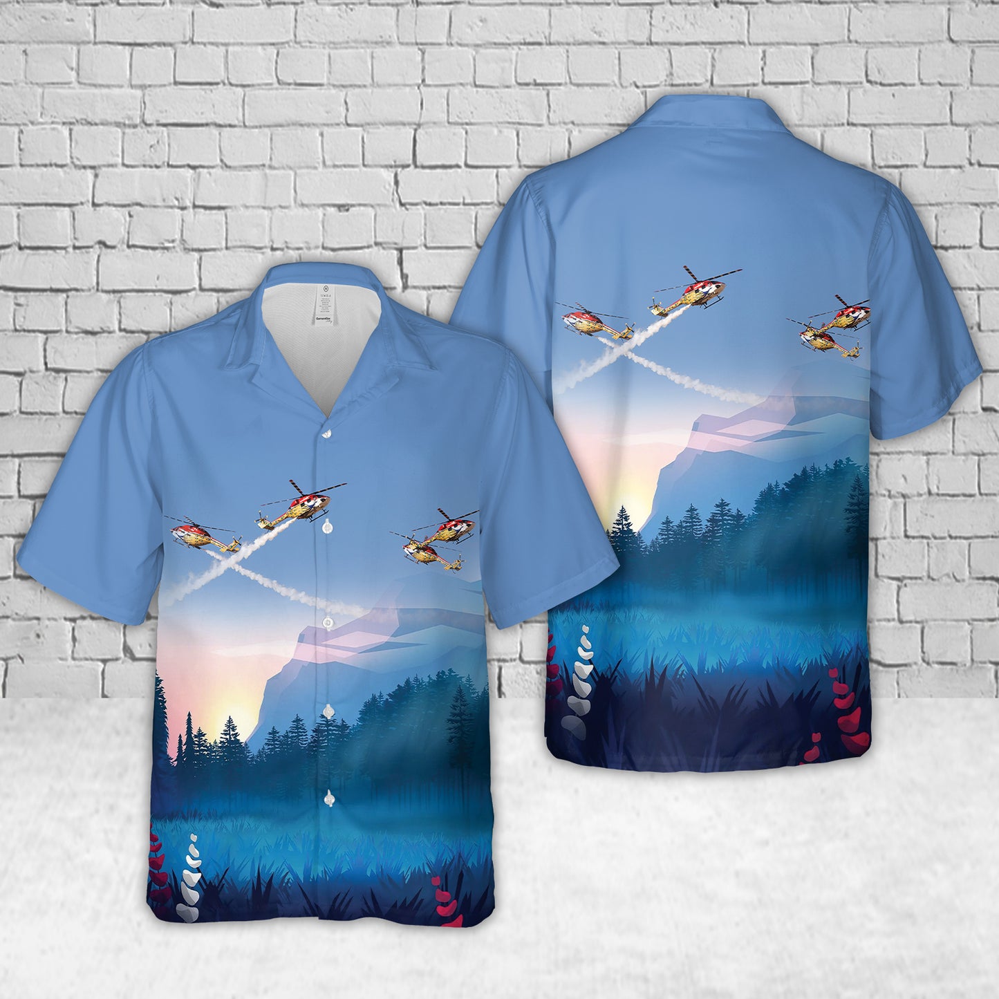 Indian Air Force Hindustan Aeronautics ALH Dhruv Hawaiian Shirt