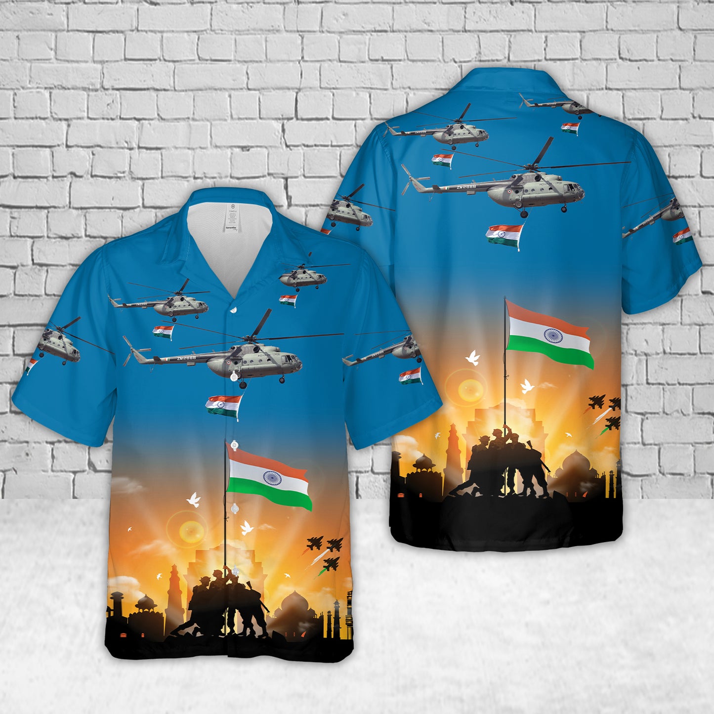 Indian Air Force Mi-17, Happy Independence Day India Hawaiian Shirt
