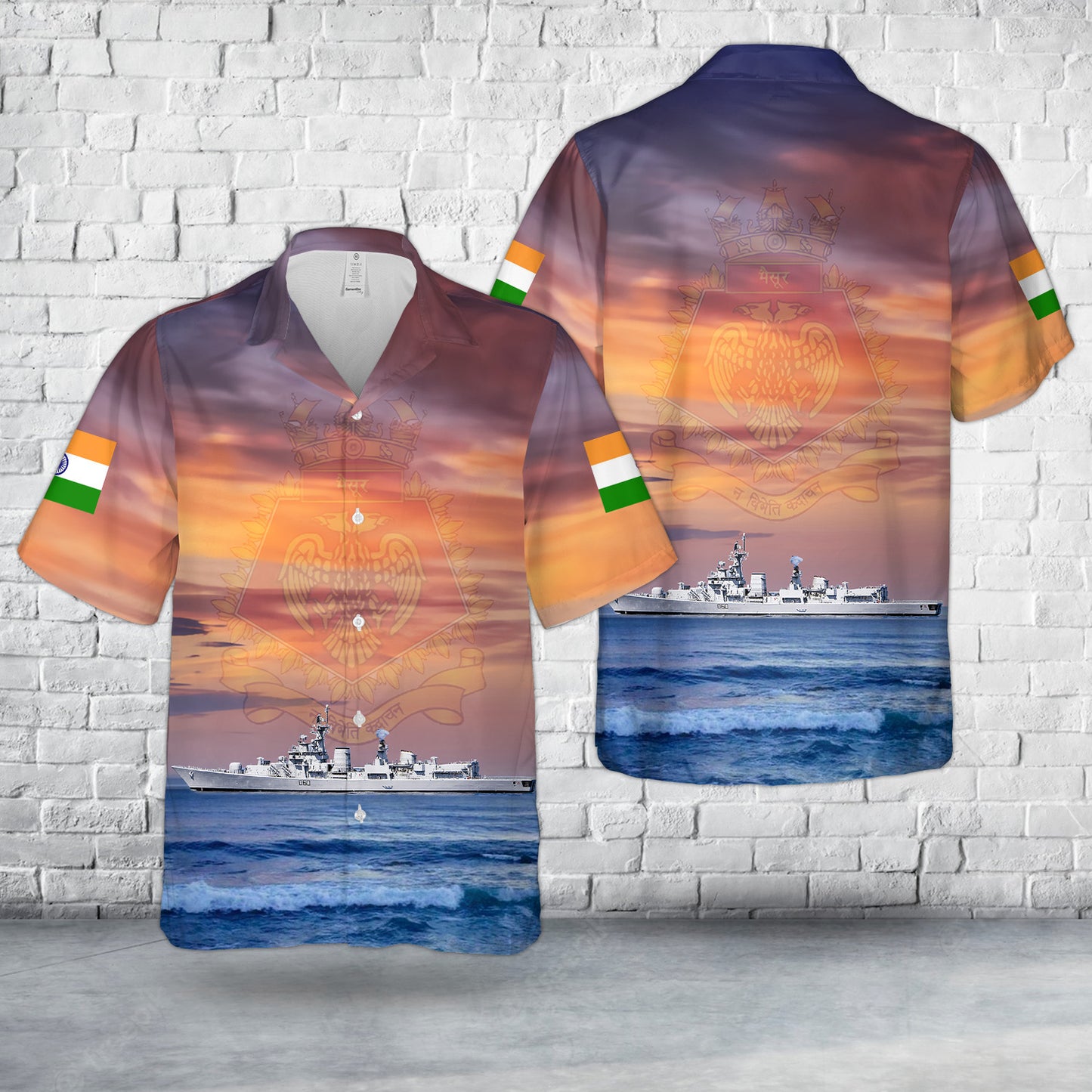 Indian Navy INS Mysore (D60) , Happy Independence Day India Hawaiian Shirt