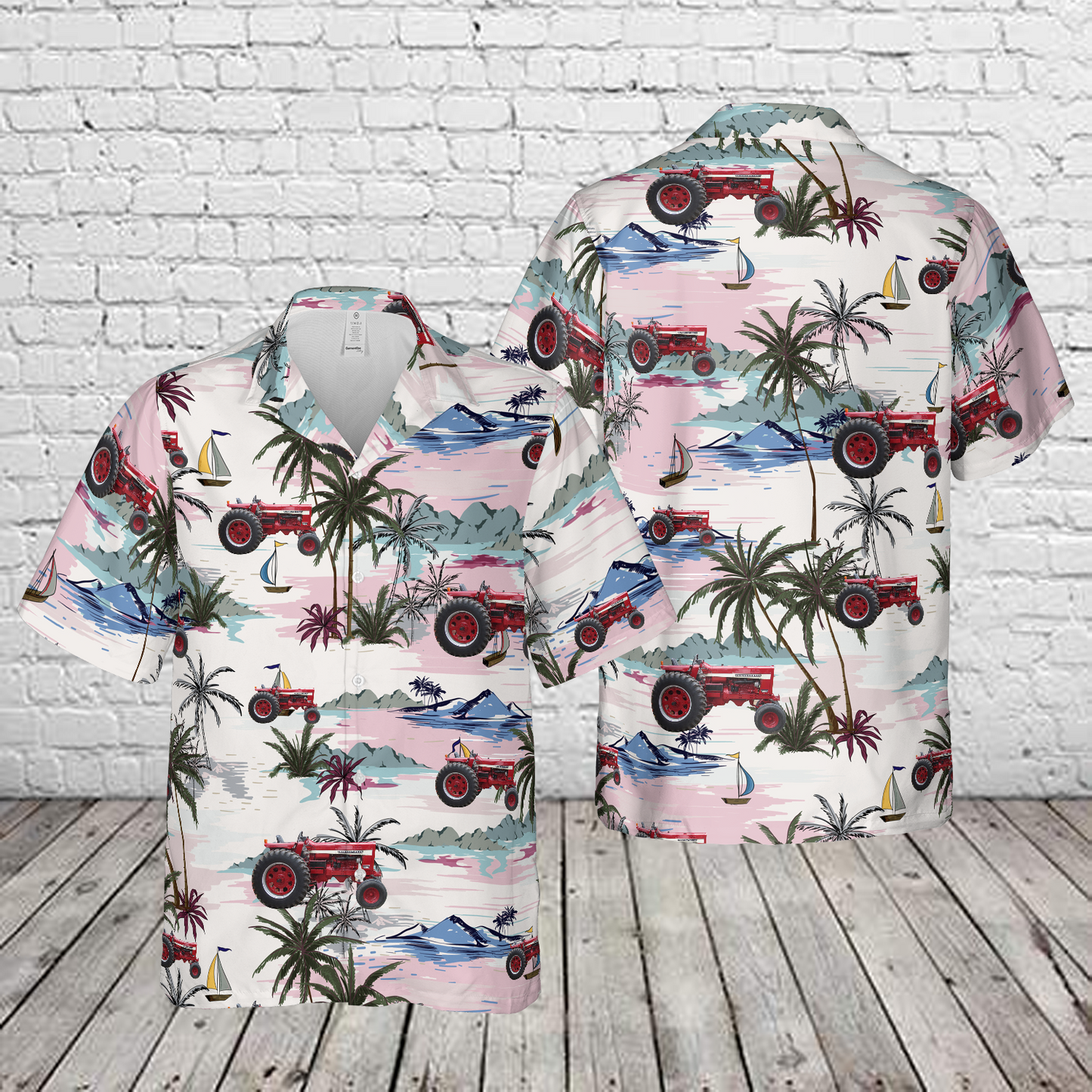 International Harvester 856 Tractor Hawaiian Shirt