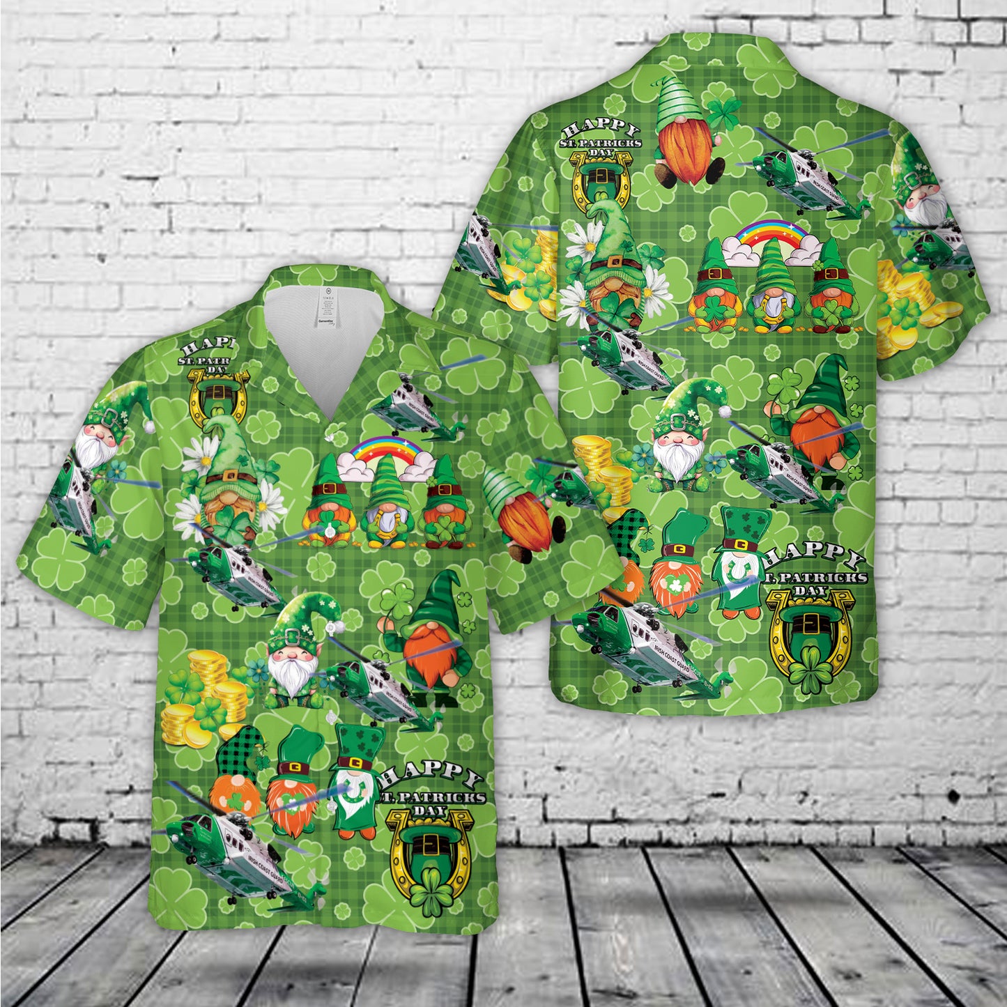 Irish Coast Guard St Patrick's Day Hawaiian Shirt
