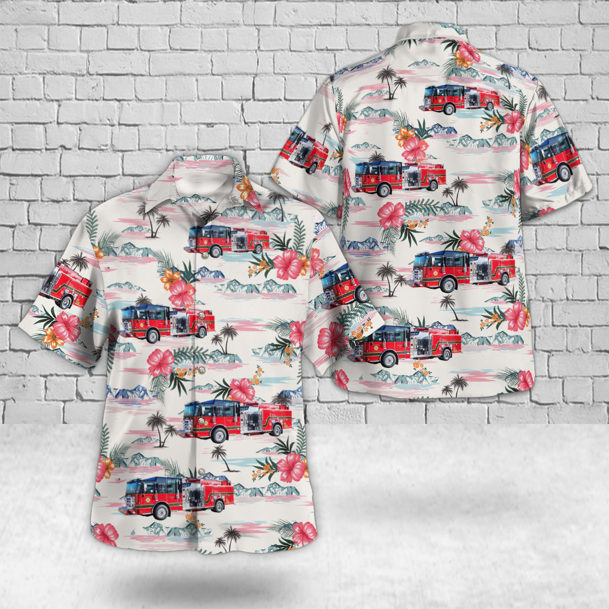 Ironwood, Michigan, Ironwood Public Safety Department Hawaiian Shirt