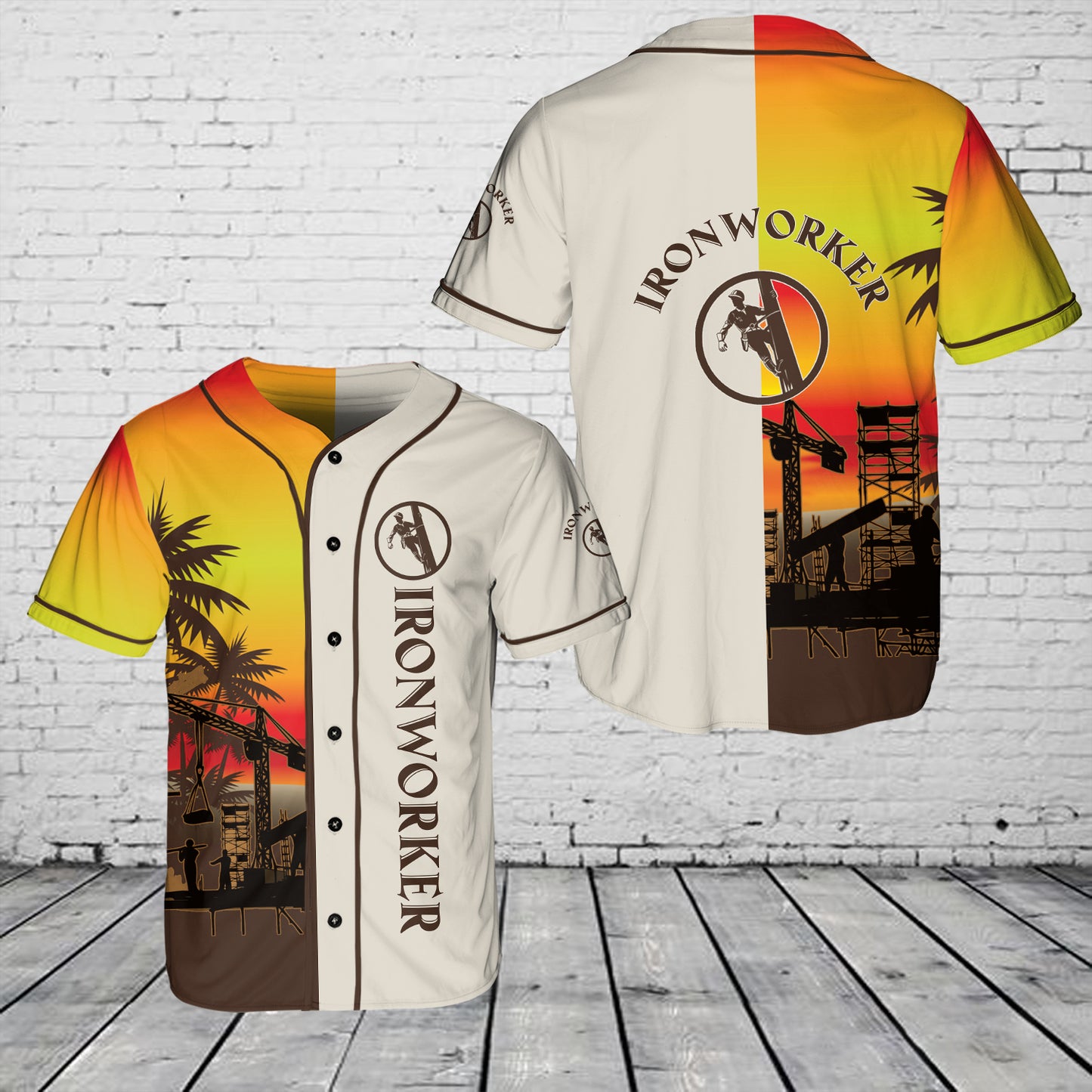 Ironworker Sunset Baseball Jersey
