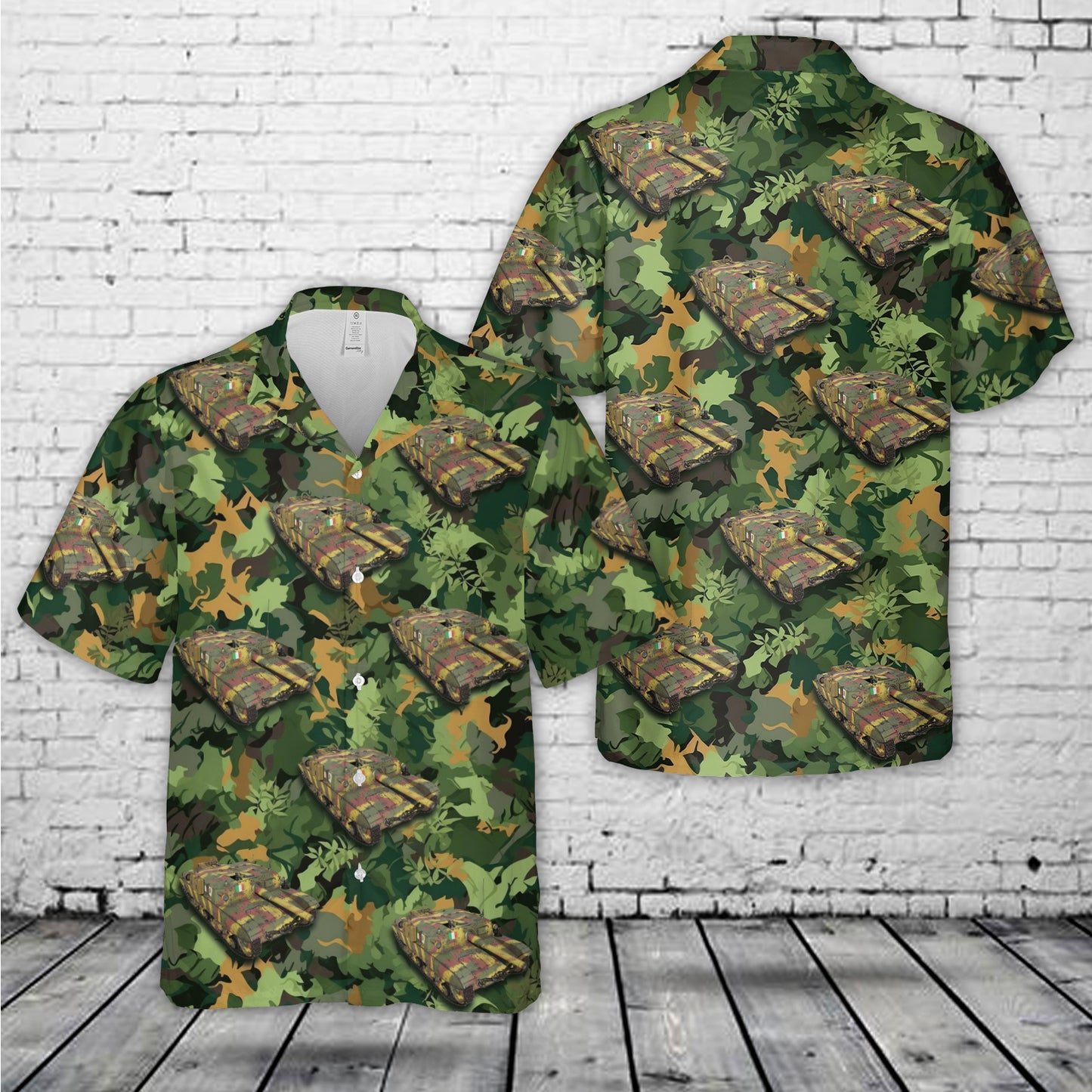 Italian Army Semovente 105/25 M43 G.C."Leoncello" Hawaiian Shirt