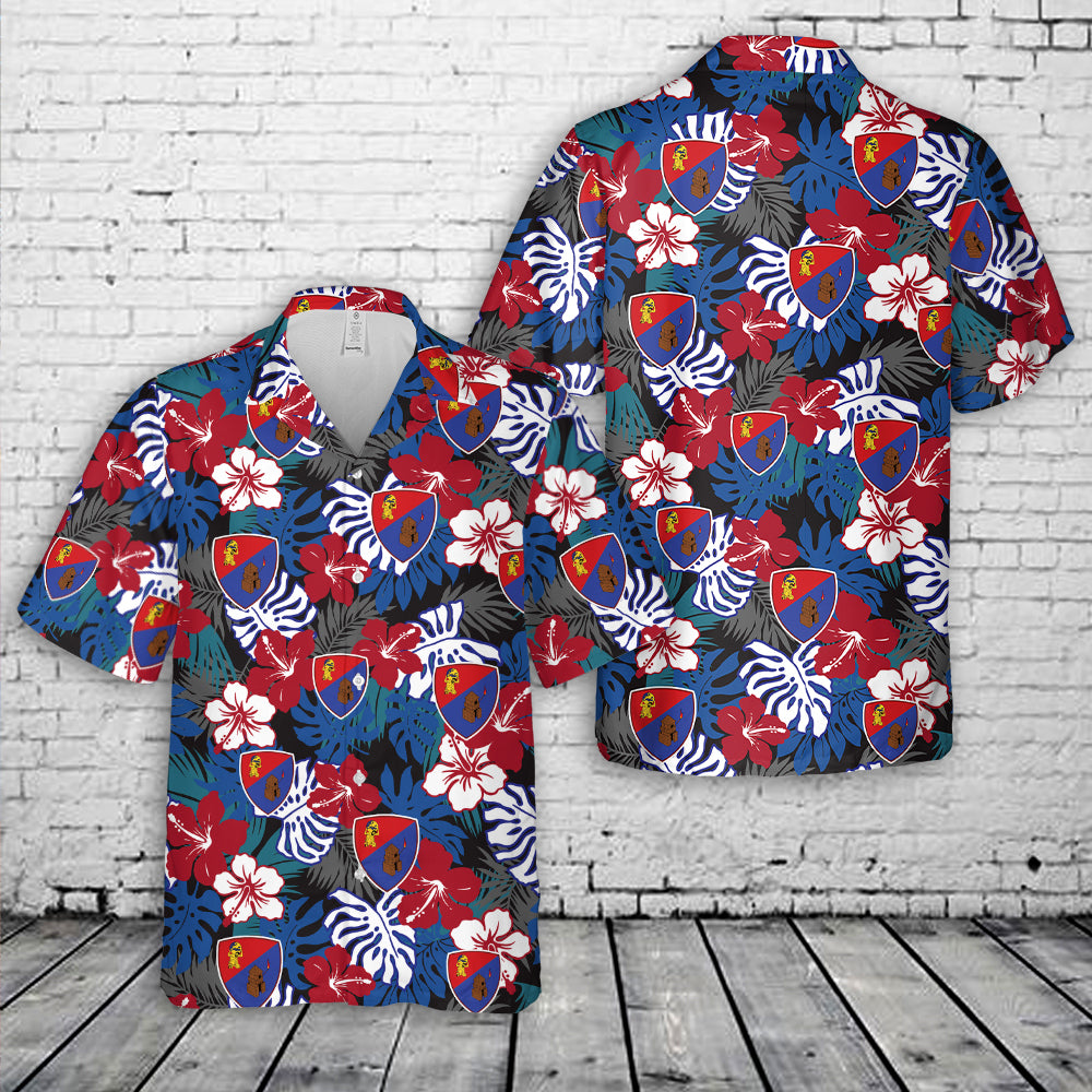 Italian Army Signal Command Hawaiian Shirt