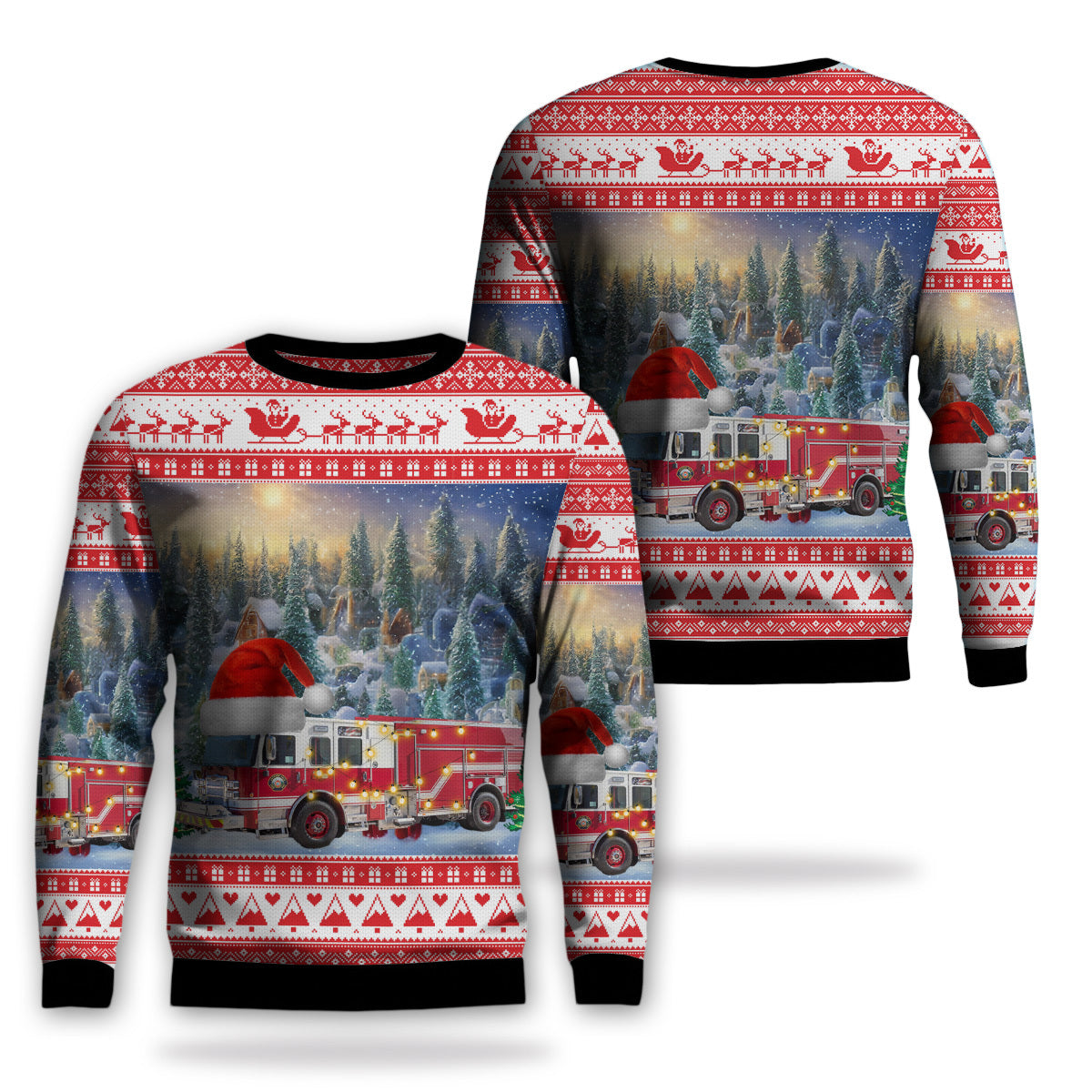 Jackson Hole, Wyoming, Jackson Hole Fire/EMS Christmas AOP Sweater
