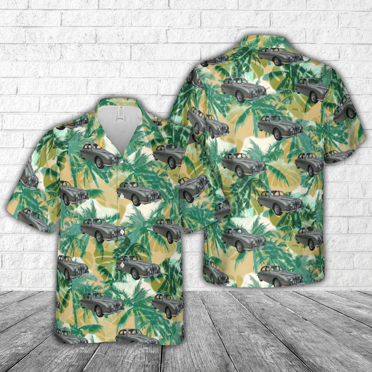 Jaguar S-Type Grey Metallic 1965 Hawaiian Shirt