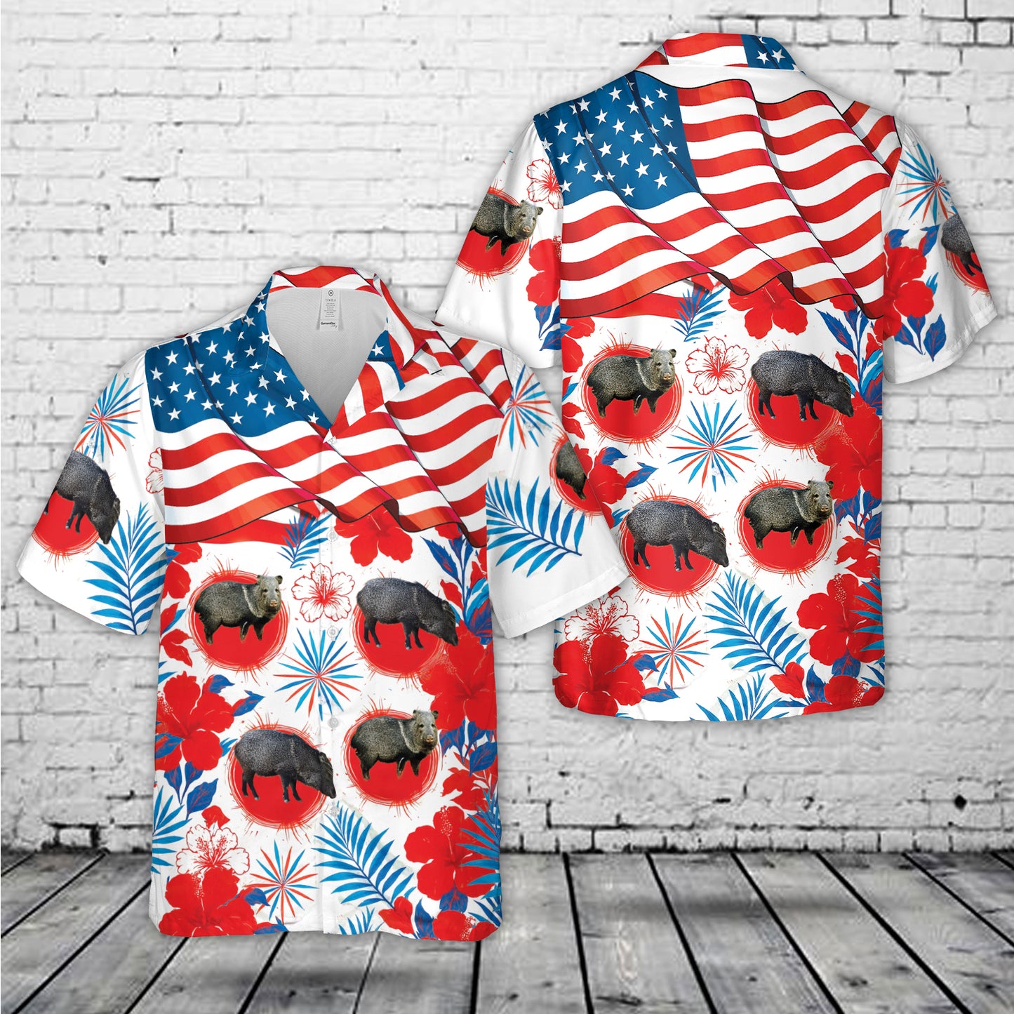 Javelina, 4th Of July Hawaiian Shirt