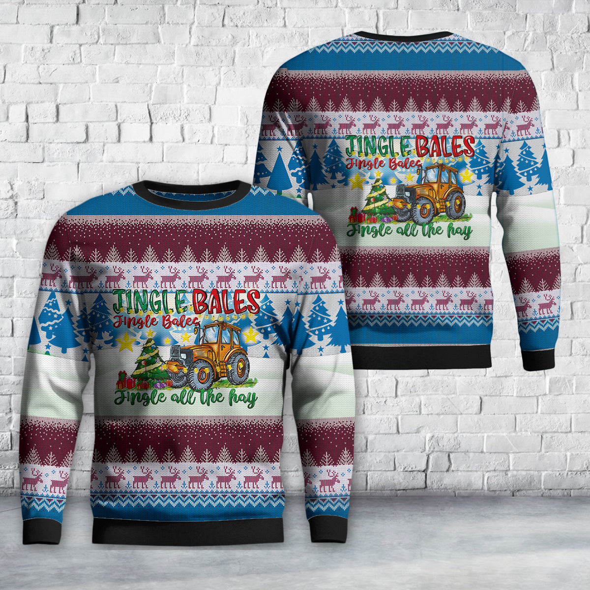 Jingle Bales Jingle Bales Jingle All The Hay Christmas Sweater