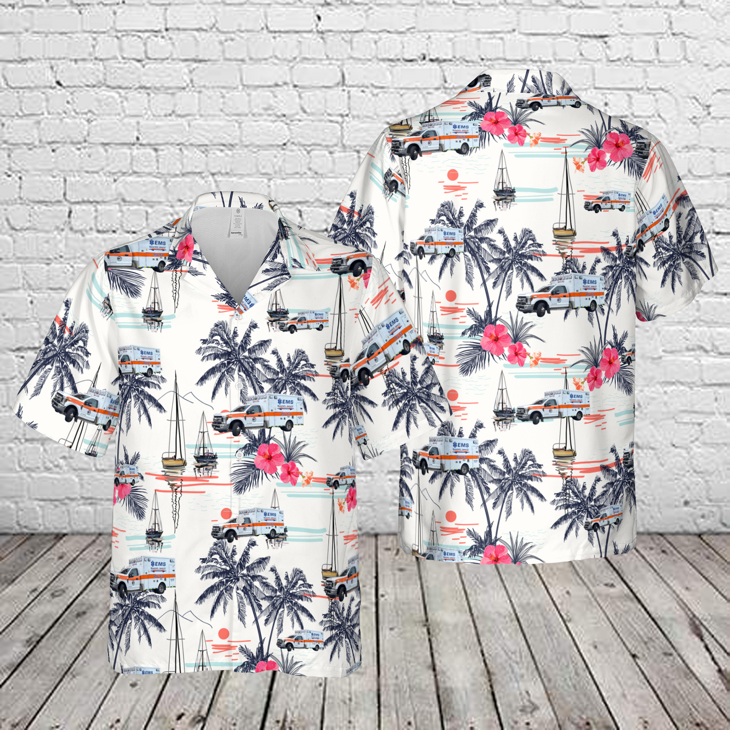 Johnson City, Tennessee, Washington County / Johnson City EMS Hawaiian Shirt