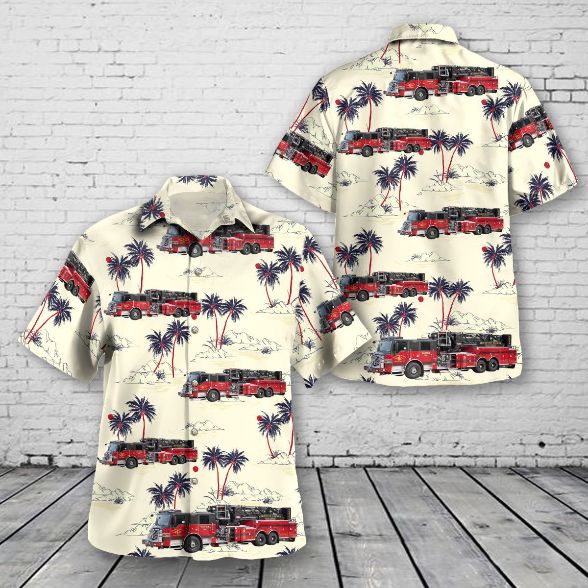 Johnston, Iowa, Johnston Grimes Metropolitan Fire District Hawaiian Shirt