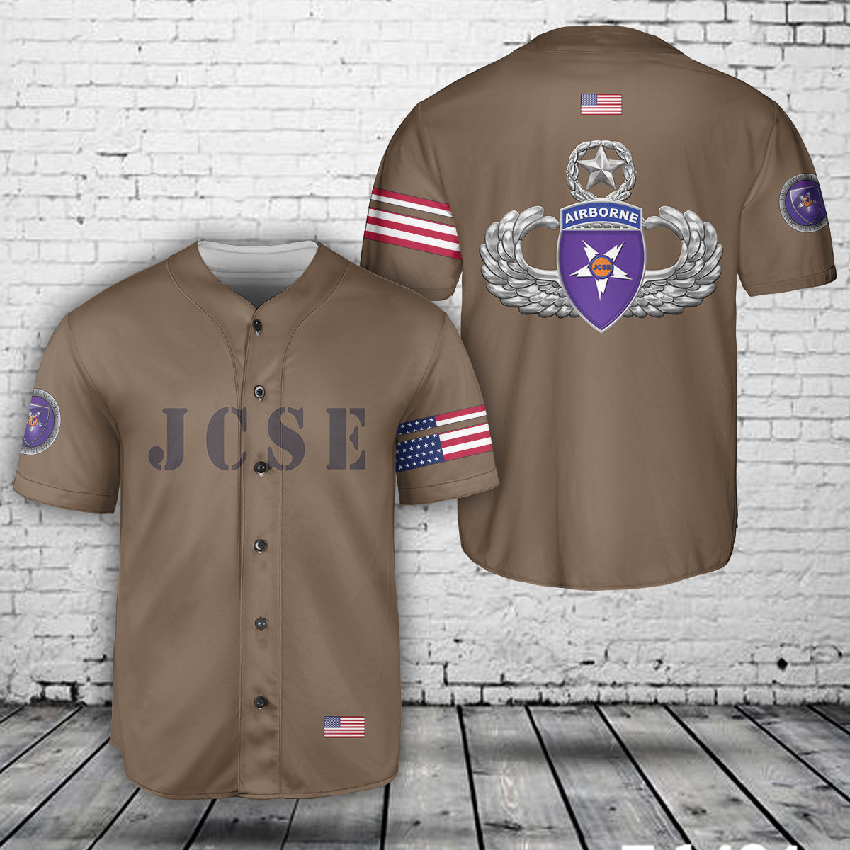 Joint Communications Support Element (Airborne) (JCSE) MAWings with JCSE Patch Baseball Jersey